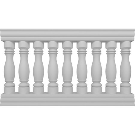 EKENA MILLWORK Fiberthane Embassy Balustrade Railing Kit, Style I (7" On-Center Spacing to Pass 4" Sphere Code) BALK38X060EMI